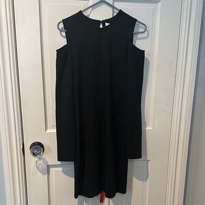 Parker Black Cold Shoulder Long Sleeve Dress